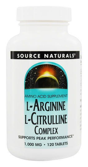 Source Naturals - L-Arginine L-Citrulline Complex Supports Peak Performance 1000 mg. - 120 Tablets