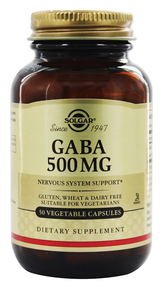Solgar - GABA 500 mg. - 50 Vegetarian Capsules