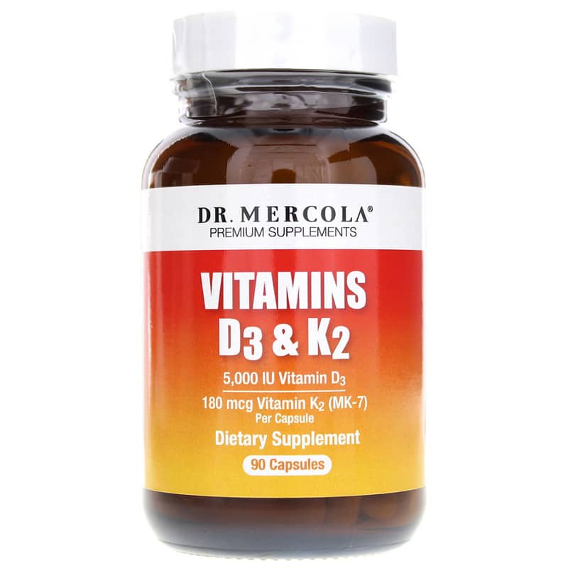 Dr. Mercola Vitamins D3 and K2 90 Capsules