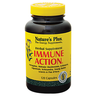Herbal Immune Action with Astragalus, Shiitake Mushrooms, Echinacea (120 Capsules)