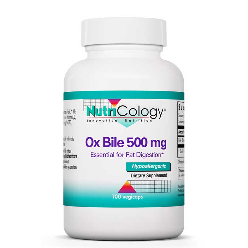 Nutricology Ox Bile 500 Mg 100 Veg Capsules