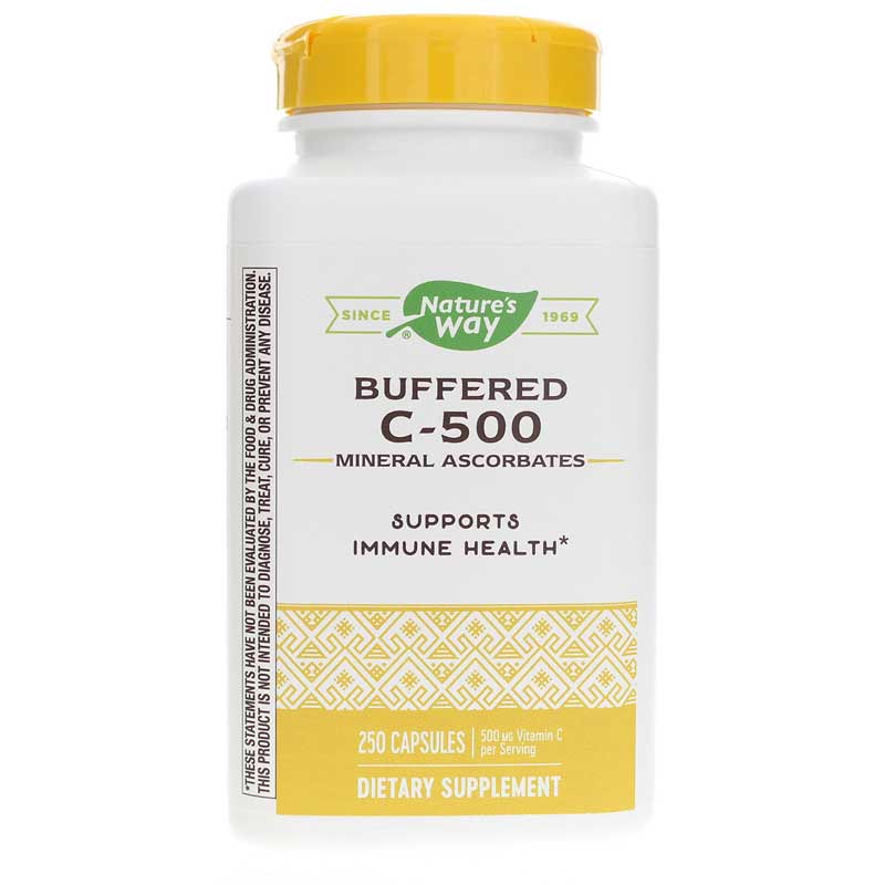 Natures Way Buffered C-500 Mineral Ascorbates 250 Capsules