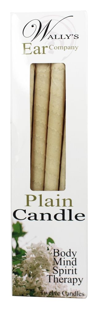 Wally's Natural Products - Paraffin Multi-Purpose Hollow Candles Plain - 12 Pack