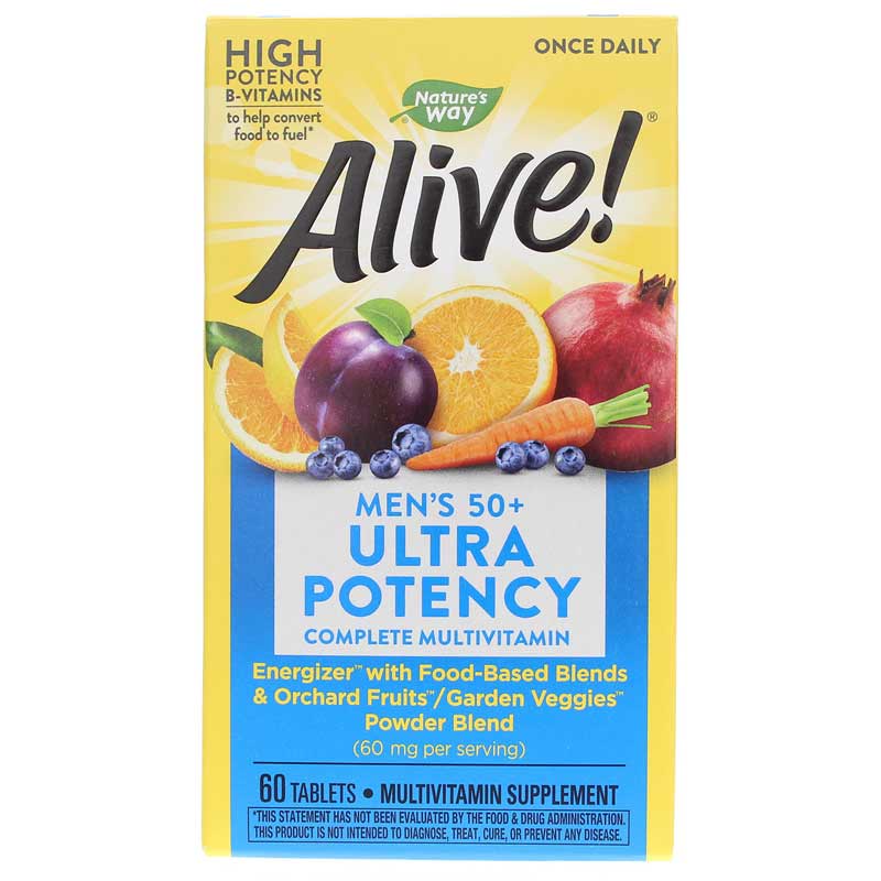 Natures Way Alive Once Daily Men's 50+ Ultra Potency Multi 60 Tablets
