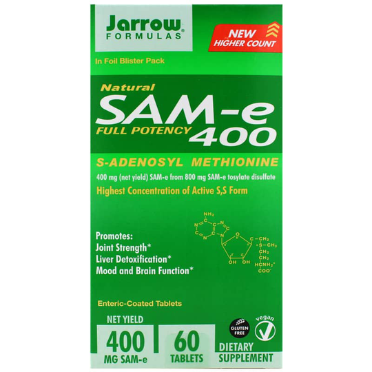 Jarrow Formulas SAMe 400 Mg 60 Tablets