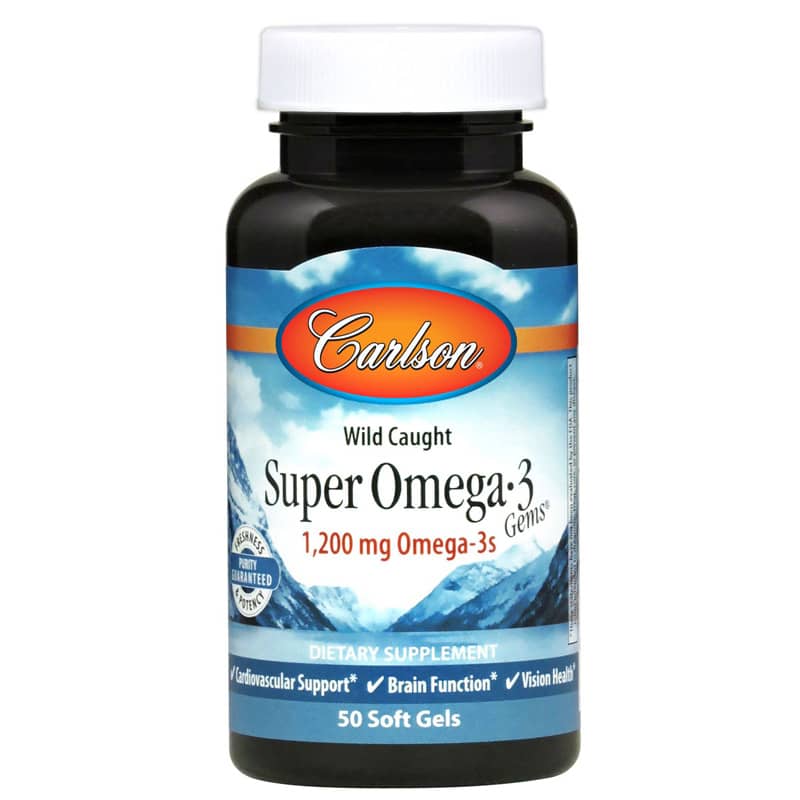 Carlson Labs Super Omega-3 Gems 1,200 Mg 50 Softgels