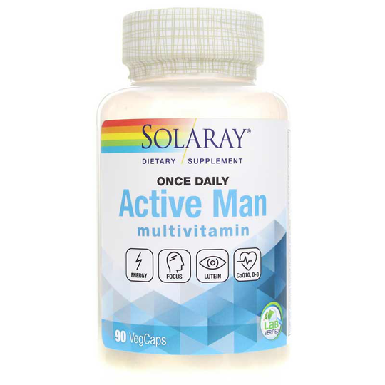 Solaray Once Daily Active Man Multivitamin, 90 Veg Capsules