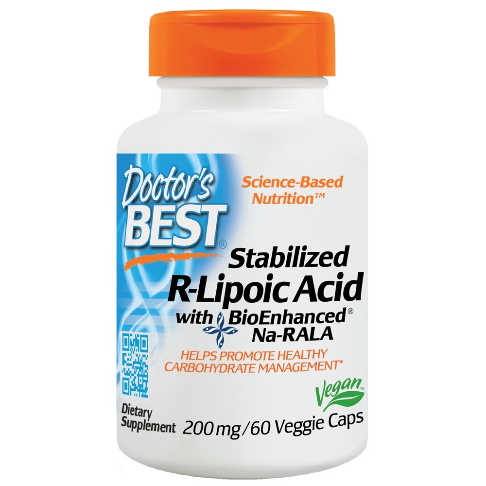 Doctor's Best - Stabilized R-Lipoic Acid Featuring BioEnhanced Na-RALA - 60 Vegetarian Caplet(s)