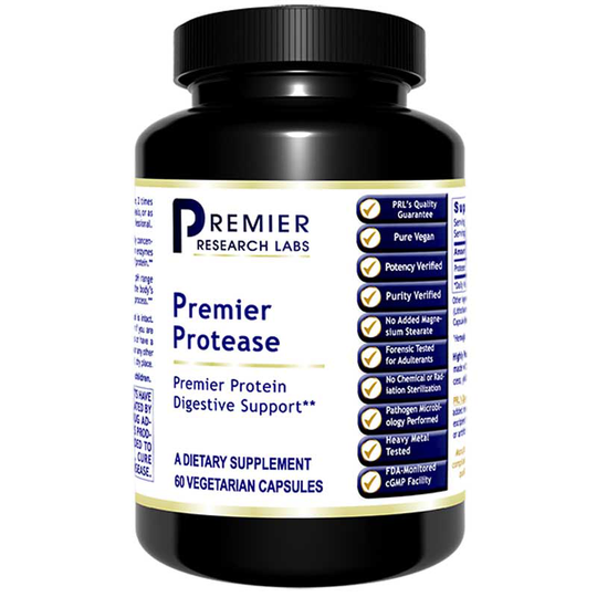 Premier Research Labs Protease Protein Digestive Support 60 Veg Capsules