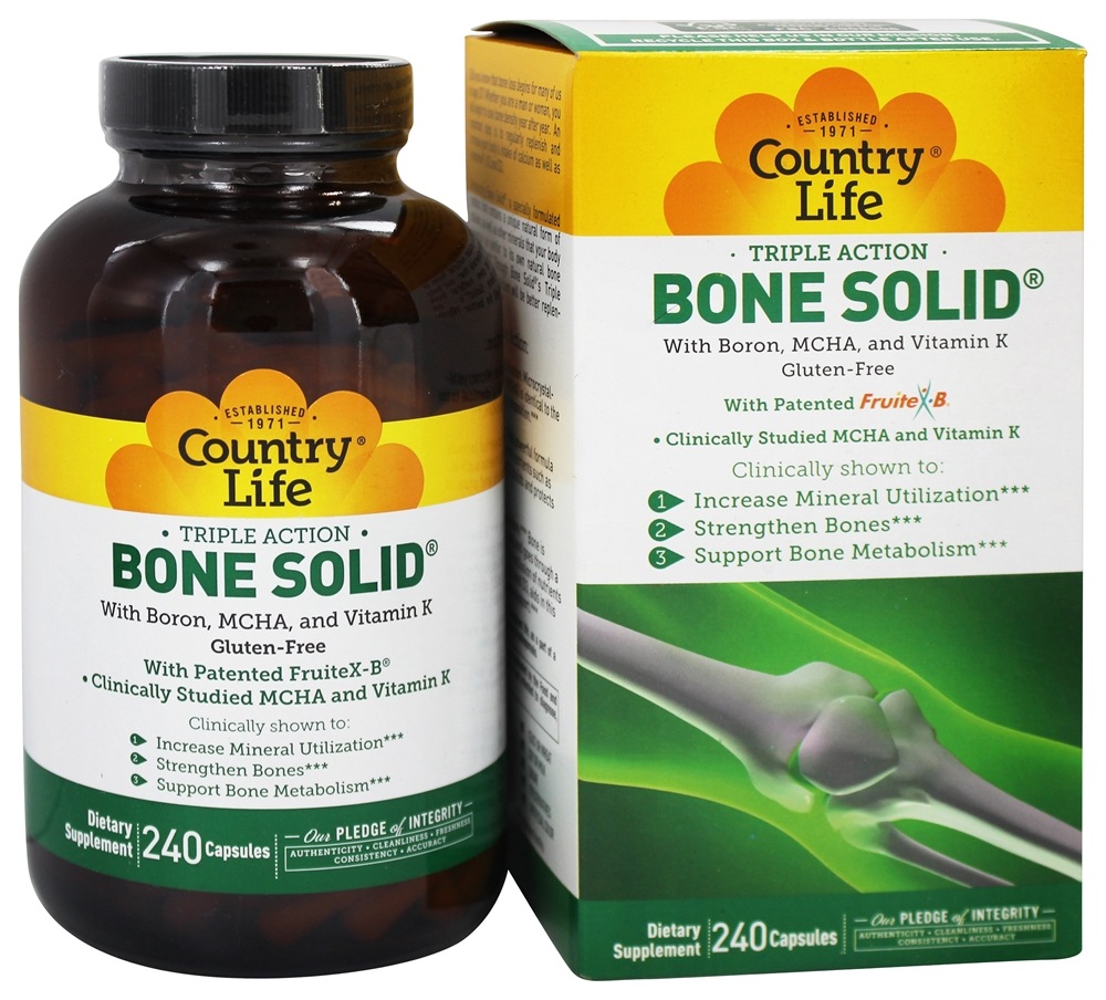 Country Life - Triple Action Bone Solid Bone Strengthener - 240 Capsules