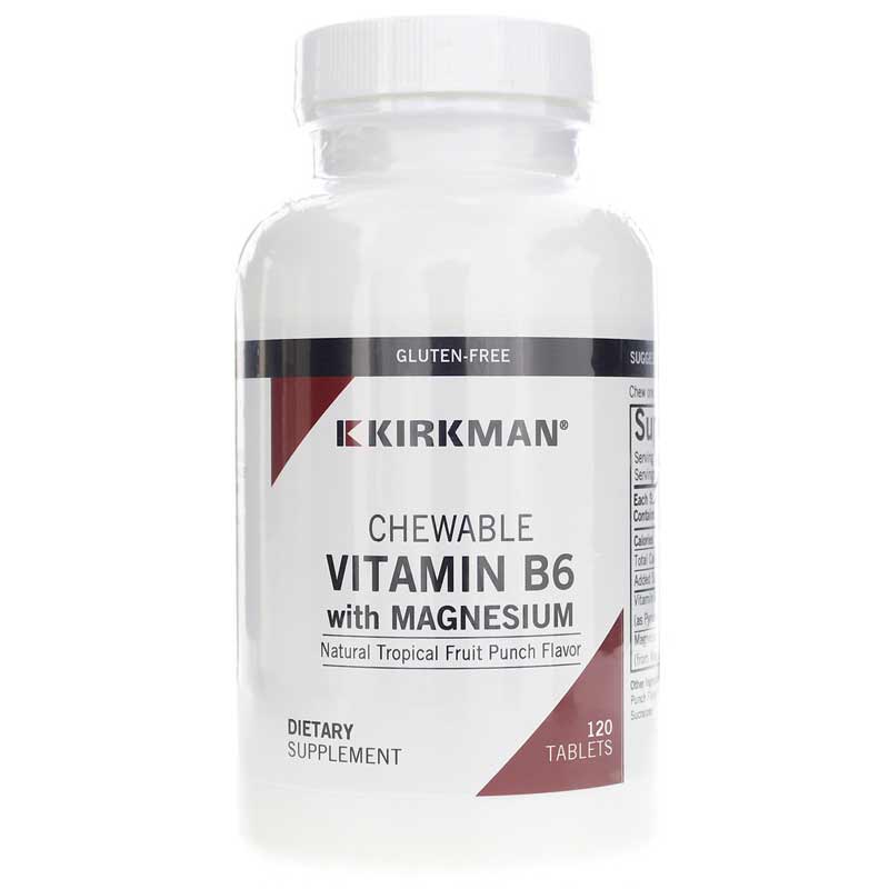 Kirkman Chewable Vitamin B6 with Magnesium 120 Tablets