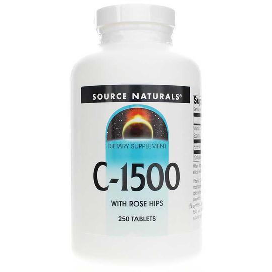 Source Naturals C-1500 with Rose Hips 250 Tablets