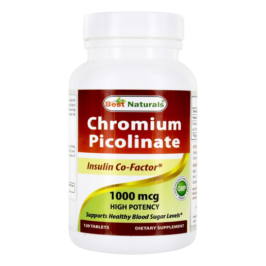 Best Naturals - Chromium Picolinate High Potency Insulin Co-Factor Formula 1000 mcg. - 120 Tablets