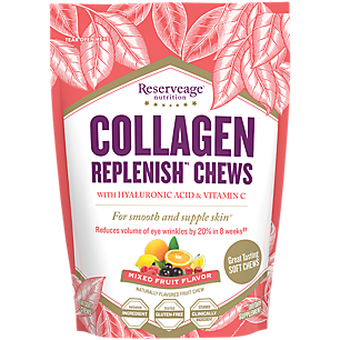 Collagen Replenish Chews with Hyaluronic Acid & Vitamin C - Mixed Fruit (60 Soft Chews)