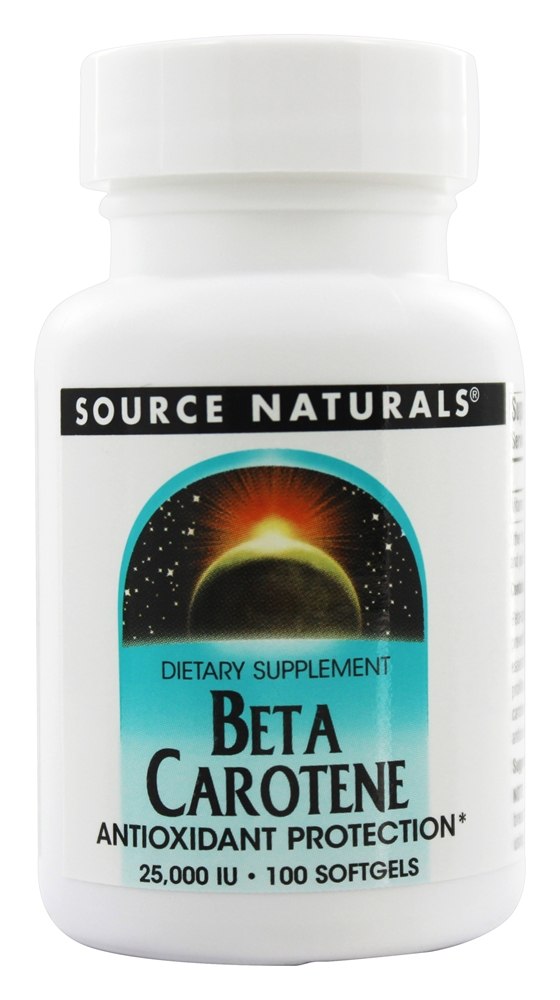 Source Naturals - Beta Carotene 25000 IU - 100 Softgels