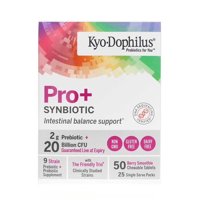 Kyolic Kyo-Dophilus Pro+ Synbiotic 50 Chewable Tablets