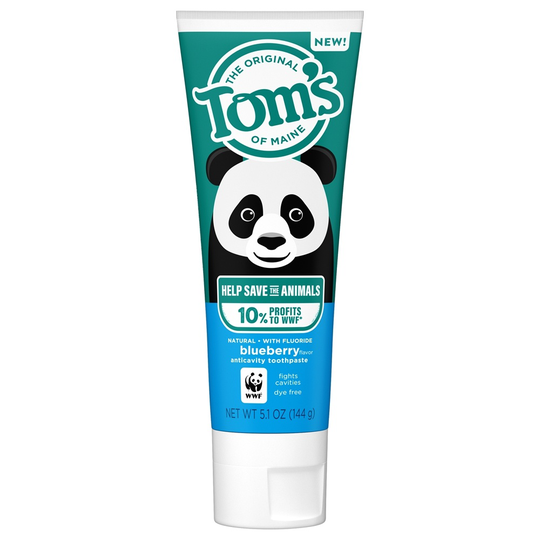 Tom's of Maine - Help Save the Animals Children's Natural Fluoride Anticavity Toothpaste Blueberry - 5.1 oz.