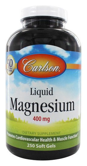 Carlson Labs - Liquid Magnesium 400 mg. - 250 Softgels
