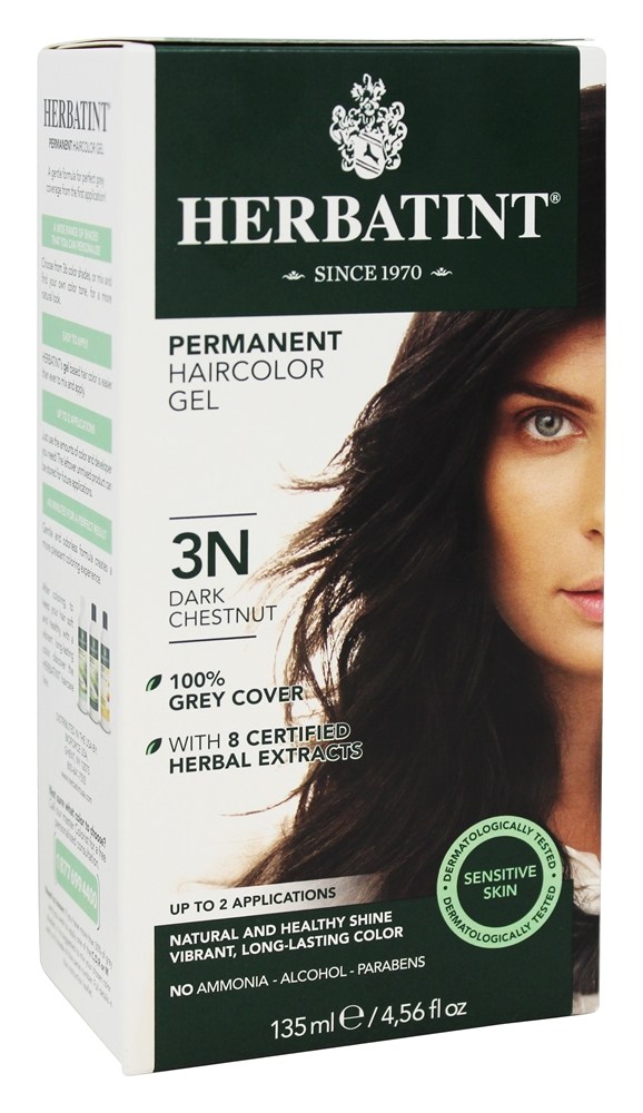 Herbatint - Herbal Haircolor Permanent Gel 3N Dark Chestnut - 4.5 fl. oz.