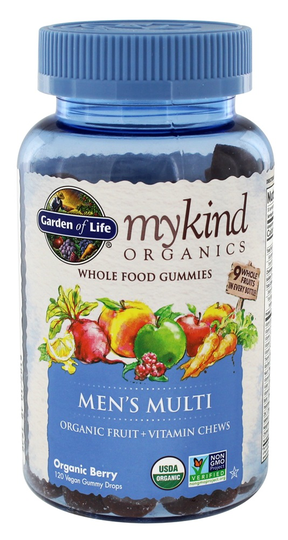 Garden of Life - mykind Organics Men's Multi Whole Food Gummies Berry - 120 Gummies