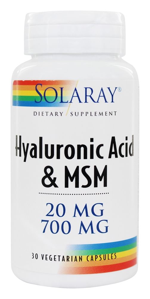 Solaray - Hyaluronic Acid & MSM - 30 Vegetarian Capsules