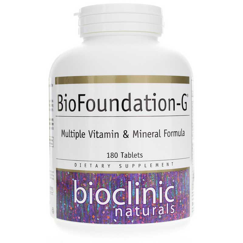 Bioclinic Naturals BioFoundation-G Multiple Vitamin & Mineral 180 Tablets