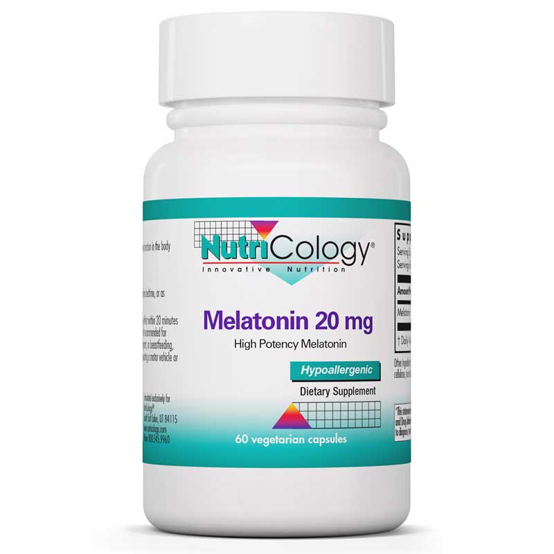 Nutricology Melatonin 20 Mg 60 Veg Capsules