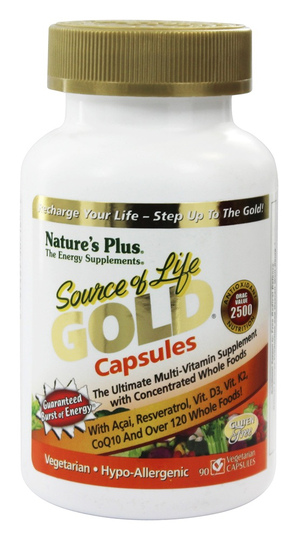 Natures Plus - Source Of Life Gold Capsules Ultimate Multi-Vitamin - 90 Vegetarian Capsules