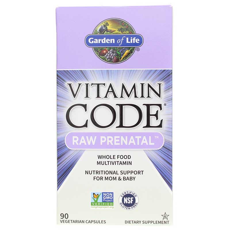 Garden of Life Vitamin Code Raw Prenatal Multivitamin 90 Veg Capsules