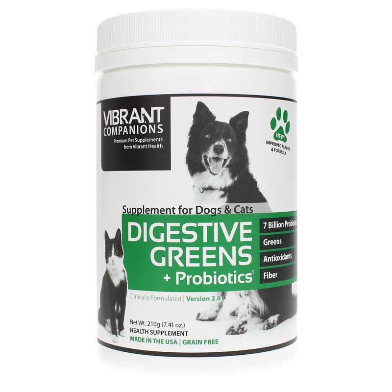Vibrant Health Digestive Greens + Probiotics for Dogs & Cats 7.41 Oz
