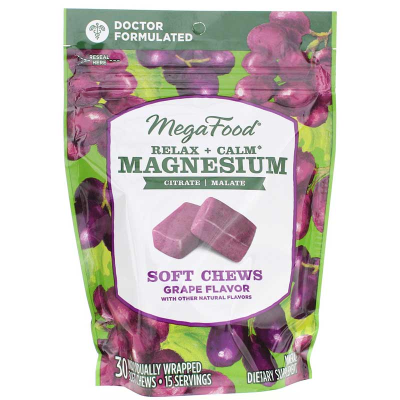 Megafood Relax + Calm Magnesium Soft Chews 30 Soft Chews