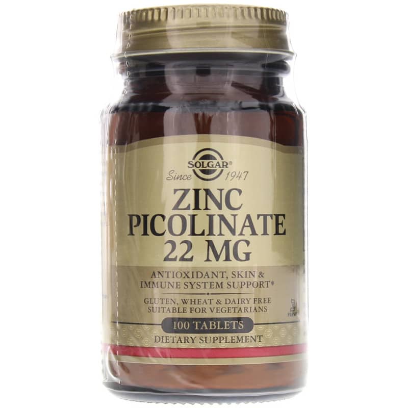 Solgar Zinc Picolinate 22 Mg 100 Tablets
