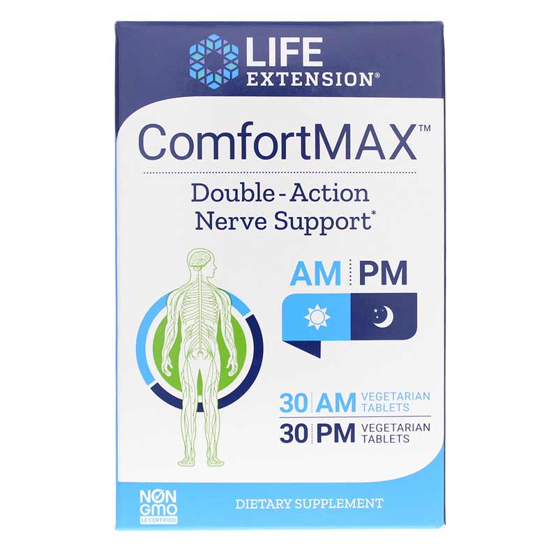 Life Extension ComfortMAX Double-Action Nerve Support 60 Veg Tablets