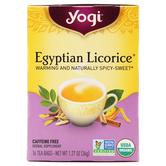 Yogi Tea - Organic Egyptian Licorice Caffeine Free - 16 Tea Bags