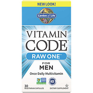 Vitamin Code Raw Whole Food Multivitamin for Men - Once Daily (30 Vegetarian Capsules)