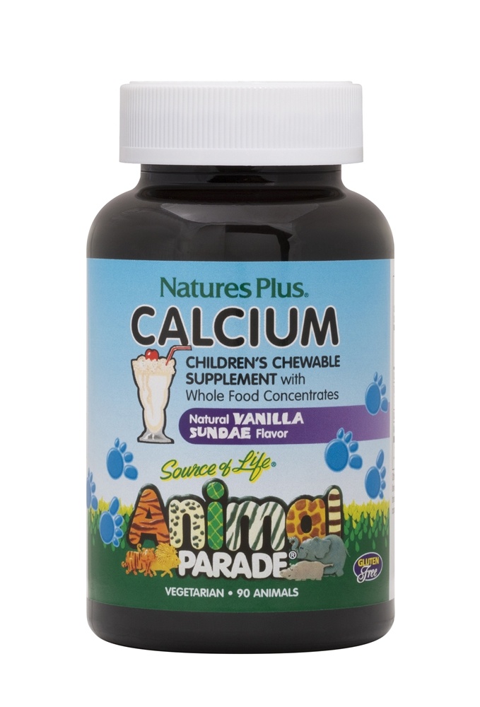 Natures Plus - Animal Parade Calcium Natural Vanilla Sundae Flavor - 90 Chewable Tablets