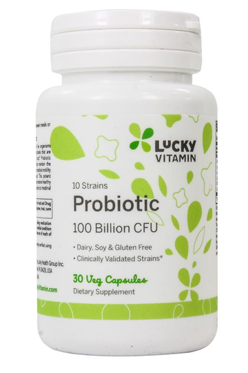 LuckyVitamin - Probiotic Shelf-Stable 10 Strains 100 Billion CFU - 30 Veg Capsules