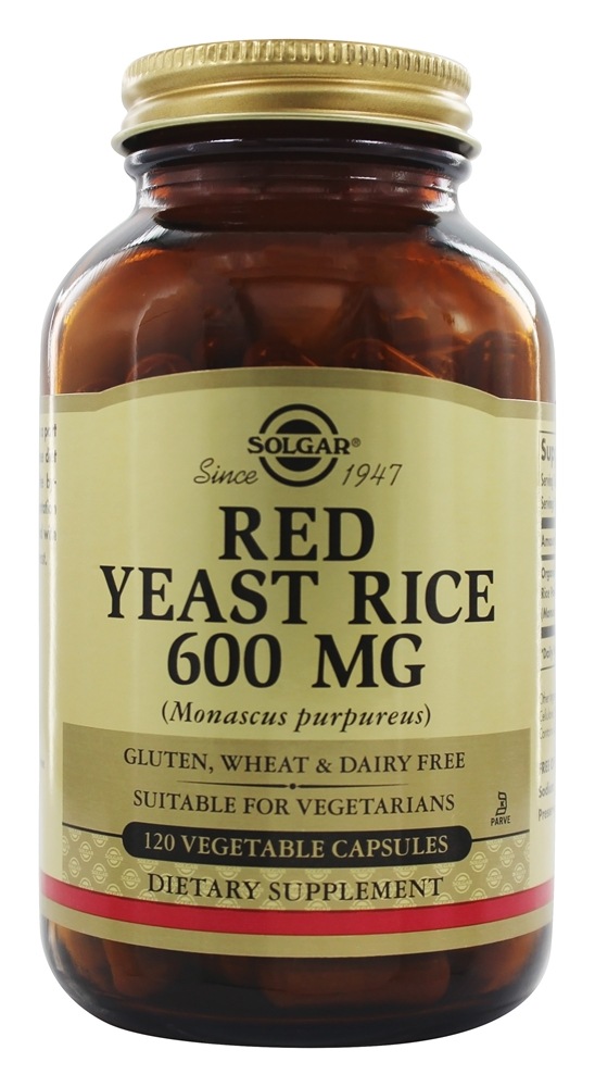 Solgar - Red Yeast Rice Vegetable Capsules 600 mg. - 120 Capsules