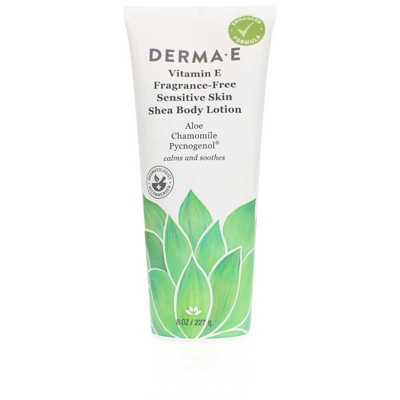 Derma E Vitamin E Therapeutic Shea Body Lotion Fragrance Free 8 Oz