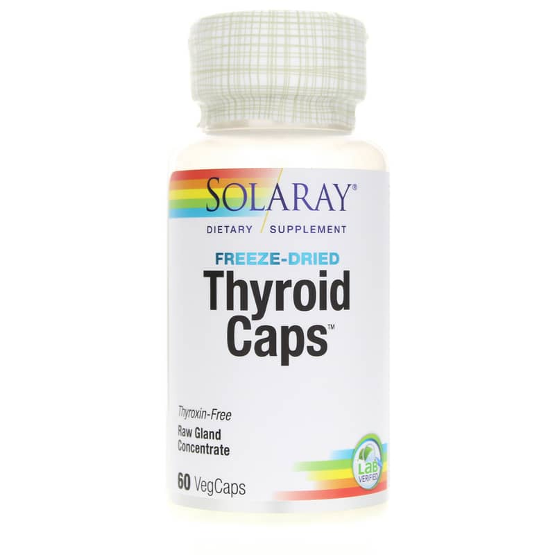 Solaray Thyroid Caps Raw Gland Concentrate 60 Capsules