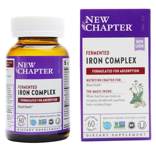 New Chapter - Fermented Iron Complex - 60 Vegetarian Tablets