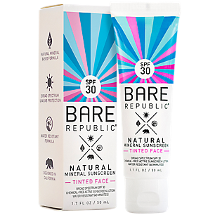 Natural Mineral Sunscreen - Tinted Face SPF 30 - Water Resistant (1.7 Fluid Ounces)