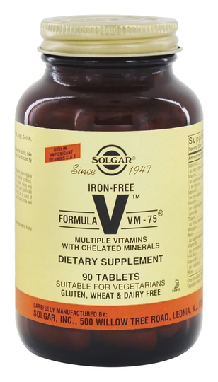 Solgar - Formula VM-75 Iron Free - 90 Tablets