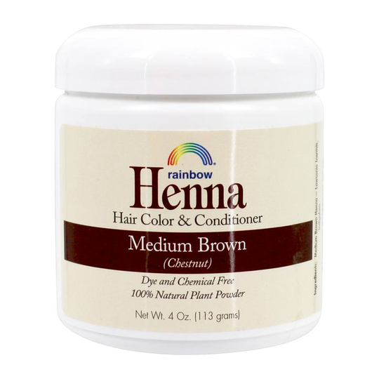 Rainbow Research - Henna Hair Color & Conditioner Medium Brown - 4 oz.