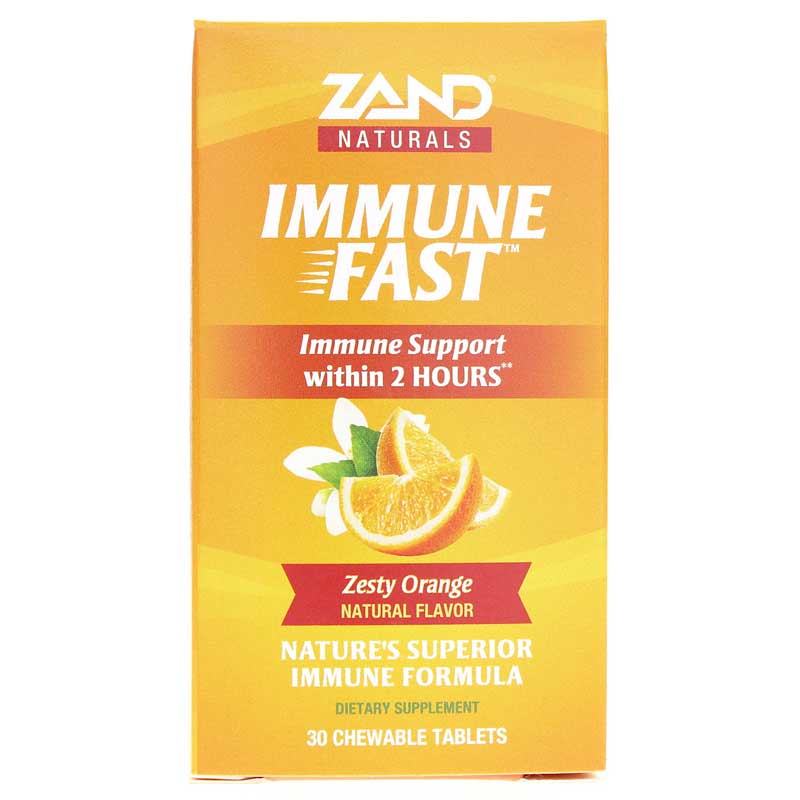 Zand Immune Fast Zesty Orange 30 Chewable Tablets