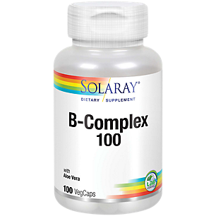 Vitamin B-Complex 100 - With Whole Leaf Rice & Aloe Vera Gel Concentrate (100 Capsules)