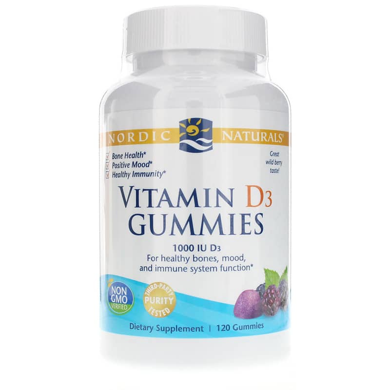 Nordic Naturals Vitamin D3 Gummies 1000 IU 120 Gummies