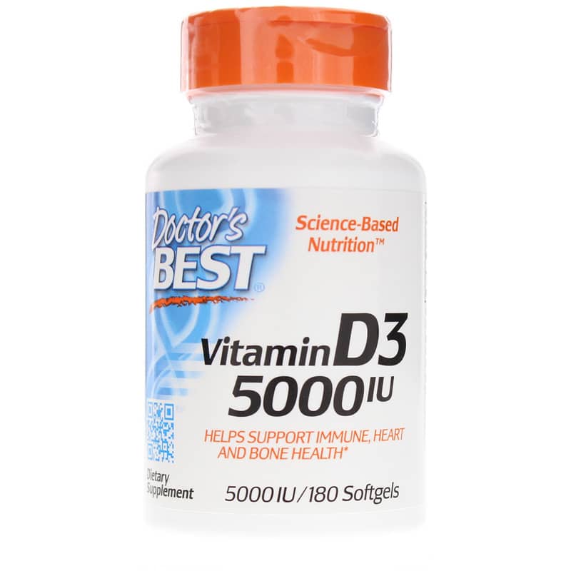 Doctors Best Vitamin D3 5000 IU 180 Softgels