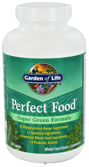 Garden of Life - Perfect Food Super Green Formula - 150 Vegetarian Caplet(s)