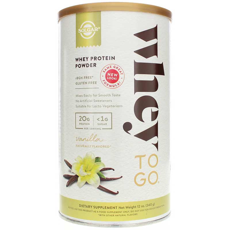 Solgar Whey To Go Whey Protein Vanilla 12 Oz